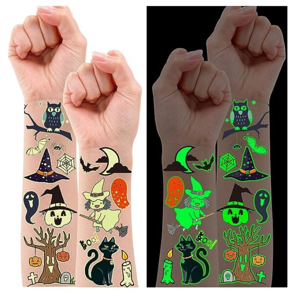 Glow in The Dark Halloween Party Tattoos